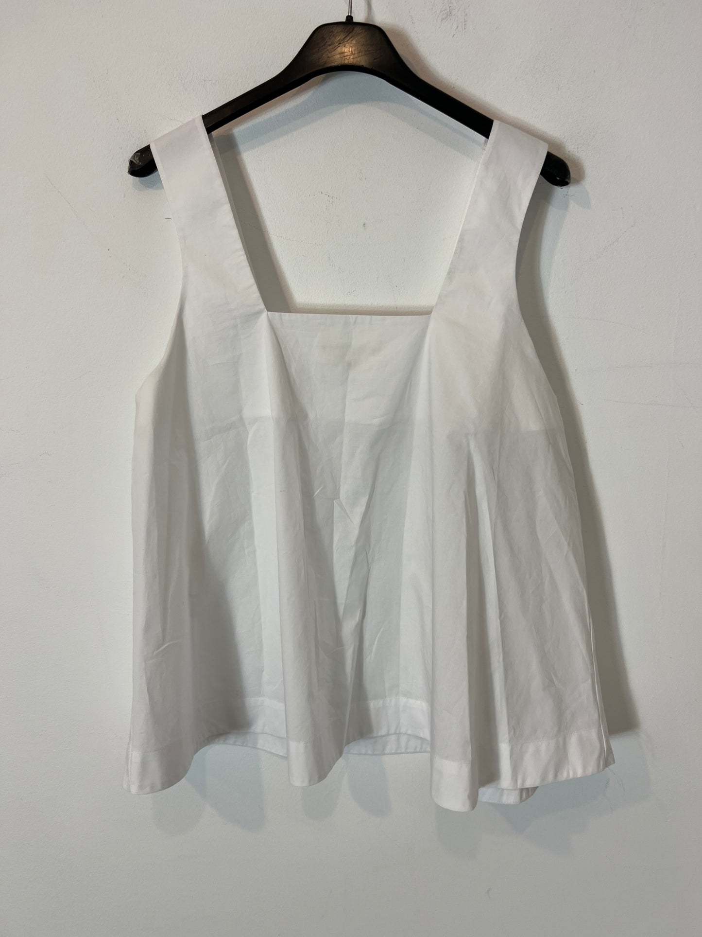 PSOPHIA. White flower sequin top T.xs