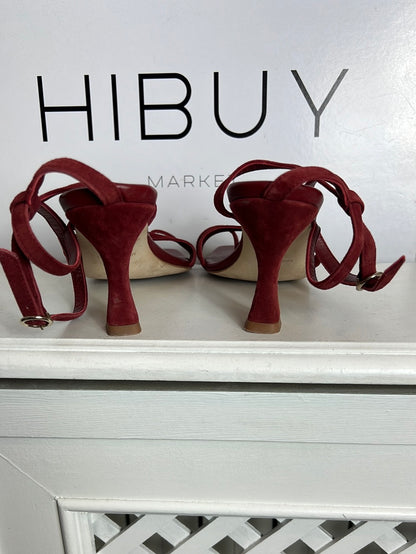 SOPHIE&LUCIE. Sandalia piel tiras rojiza. T 38