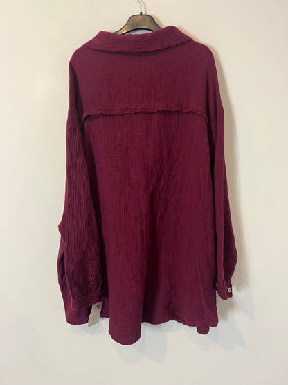 SCHILO JOLIE. Blusón algodón burdeos. T XL
