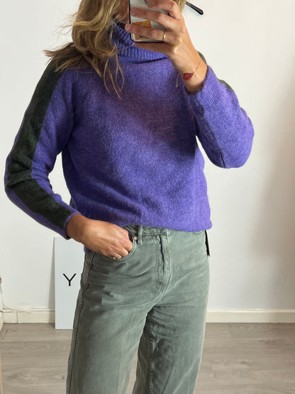 OTHERS. Purple and grey two-tone sweater TU(M)