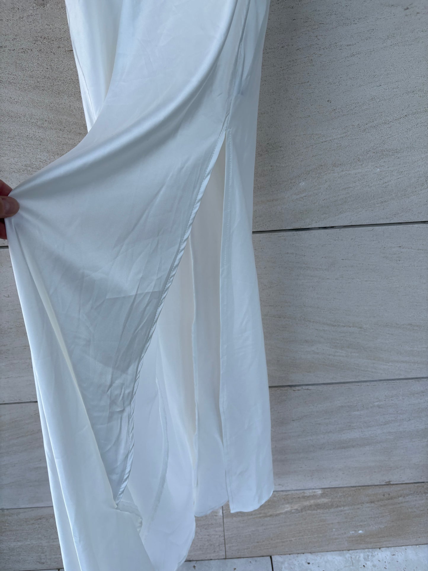 LIONESS. Lencero largo blanco encaje. T S