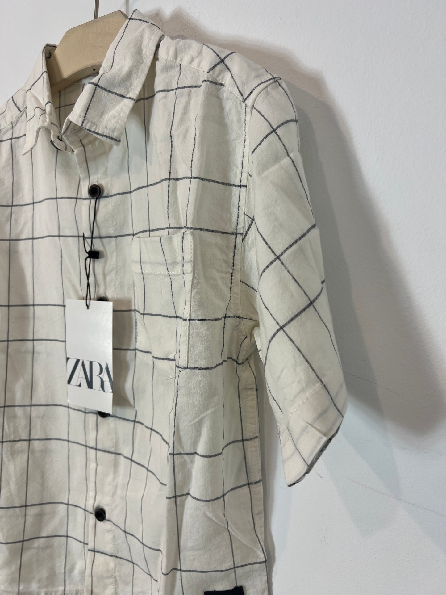 ZARA. Camisa rayas manga corta. T 6 años