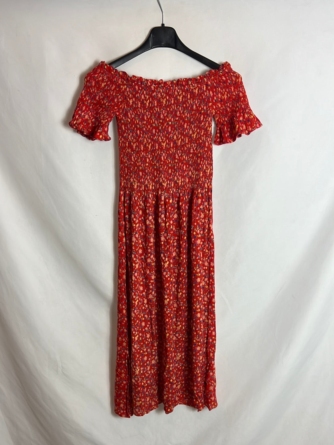 MBYM. Red honeycomb midi dress. S XS
