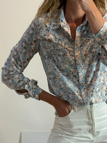 LOVIE & Co. Blusa fluida estamapda
