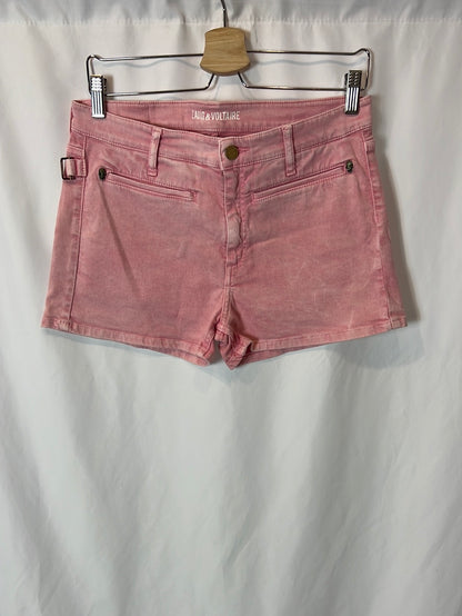 ZADIG&VOLTAIRE. Denim short rosa detalle bolsillos. T 40 (s/m)