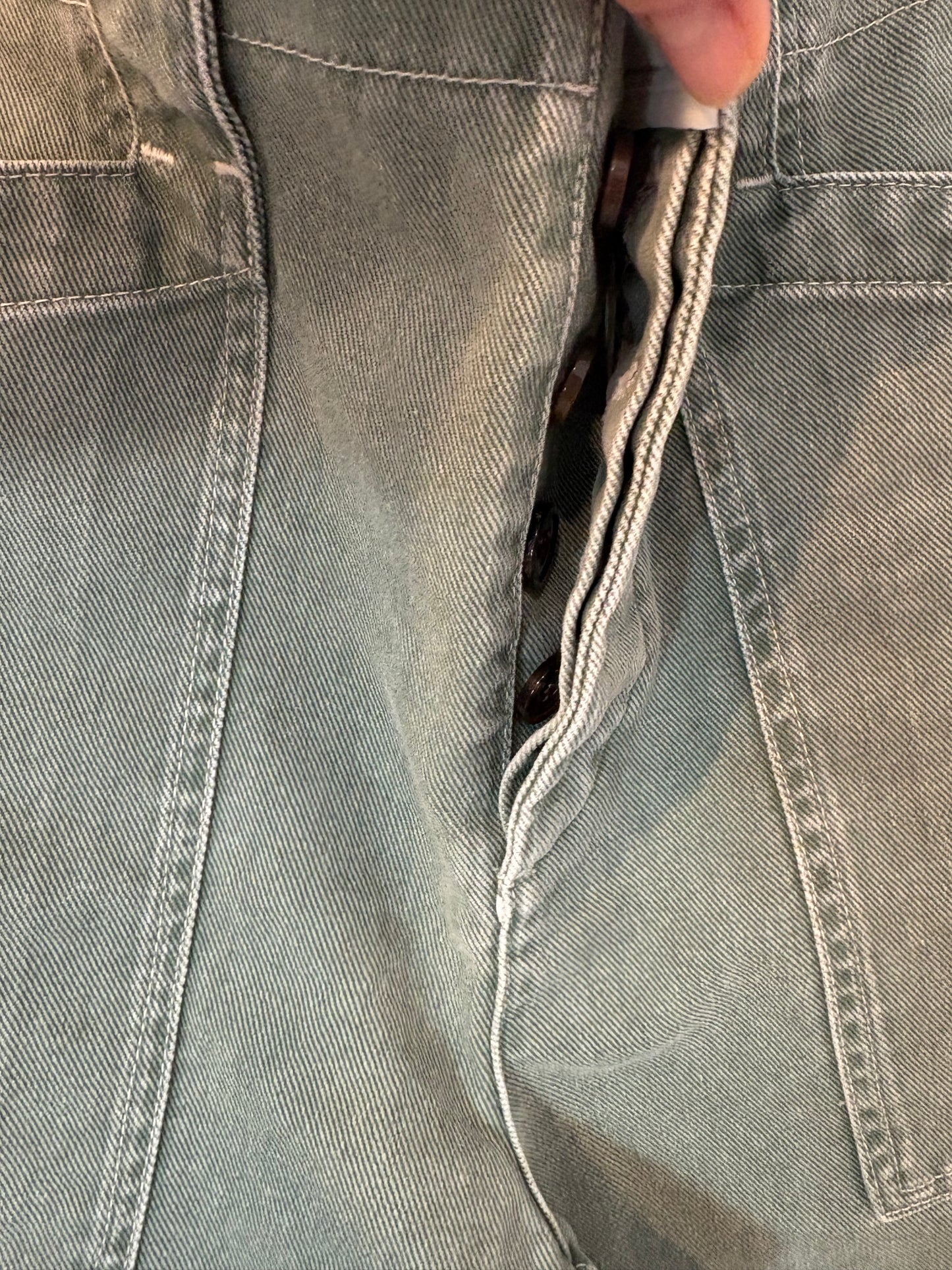SOEUR. Denim verde agua abotonado