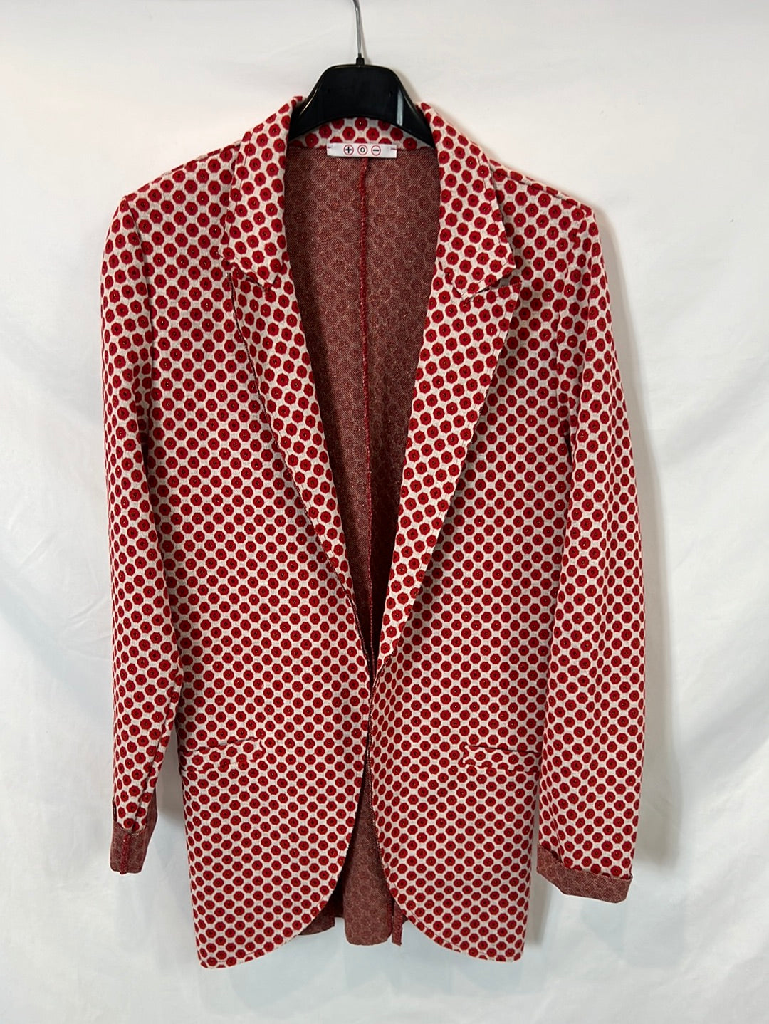OTRAS. Blazer estampado rojo T.m