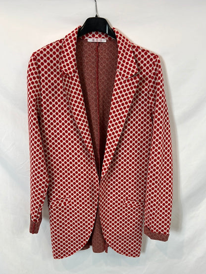 OTRAS. Blazer estampado rojo T.m
