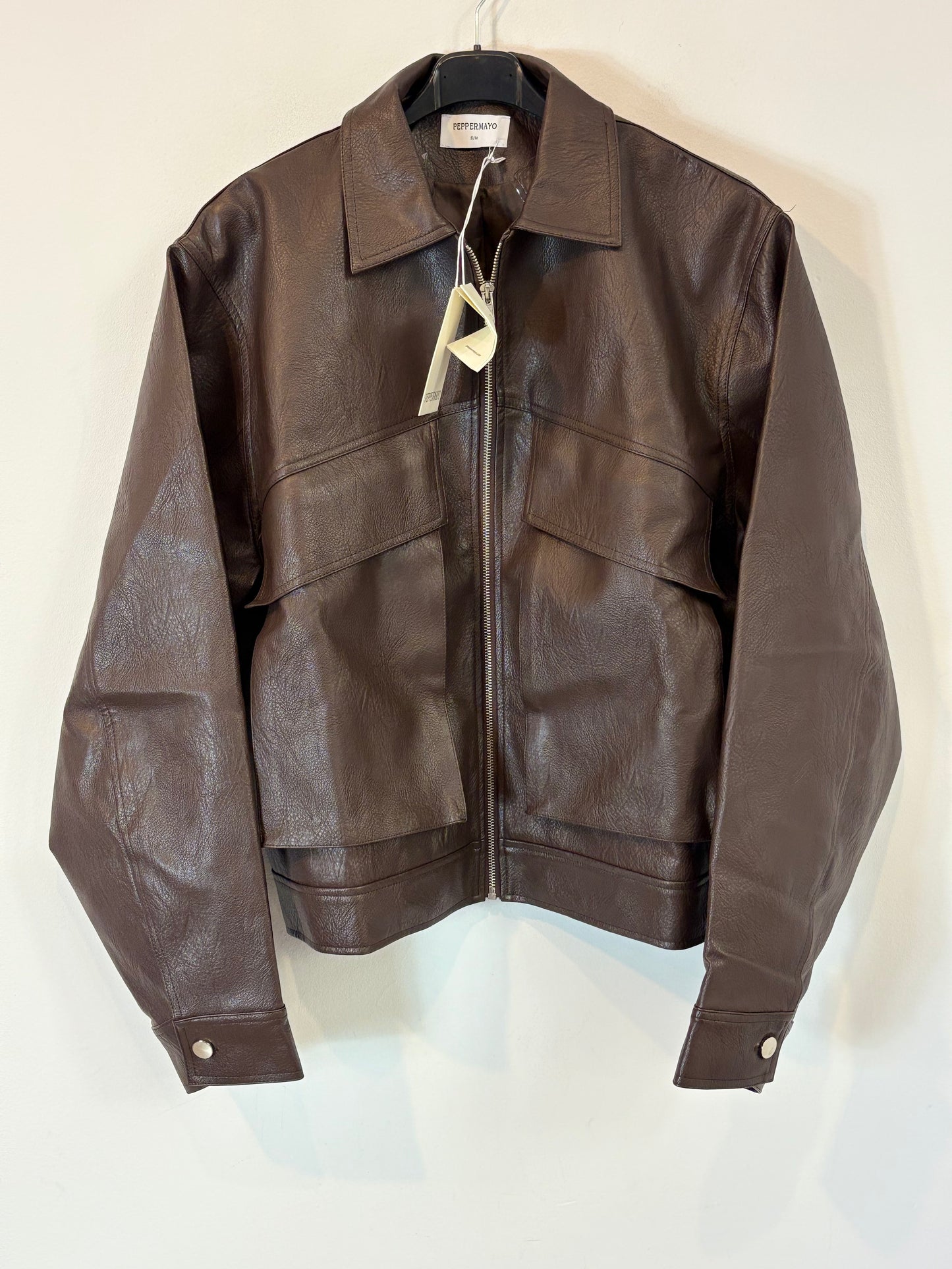 PEPPERMAYO. Brown jacket with pockets. TS/M