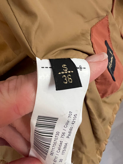 MASSIMO DUTTI. Camel quilted jacket. TS