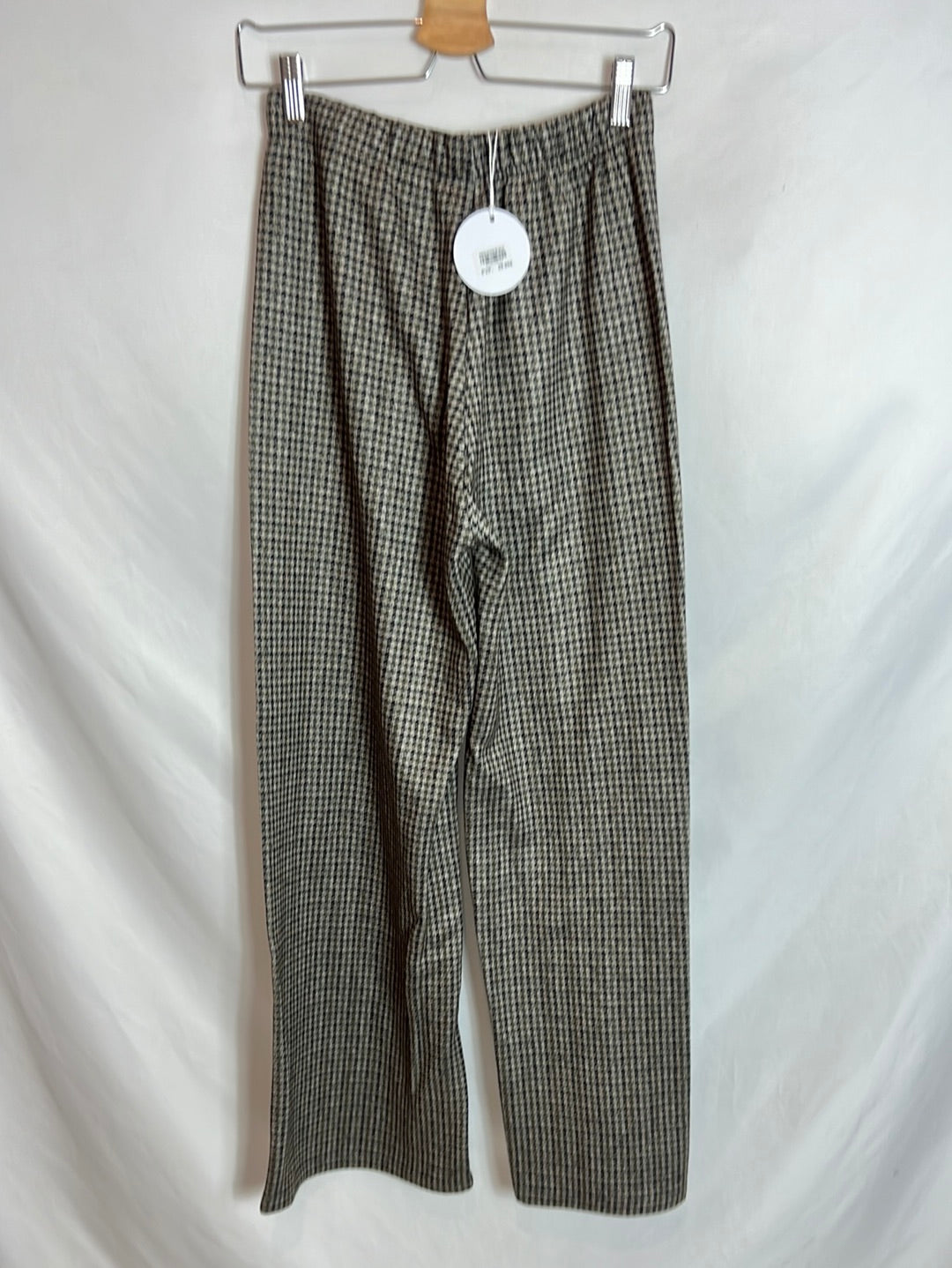 PINPON LILI. Pantalón pata de gallo verde Tu(S)