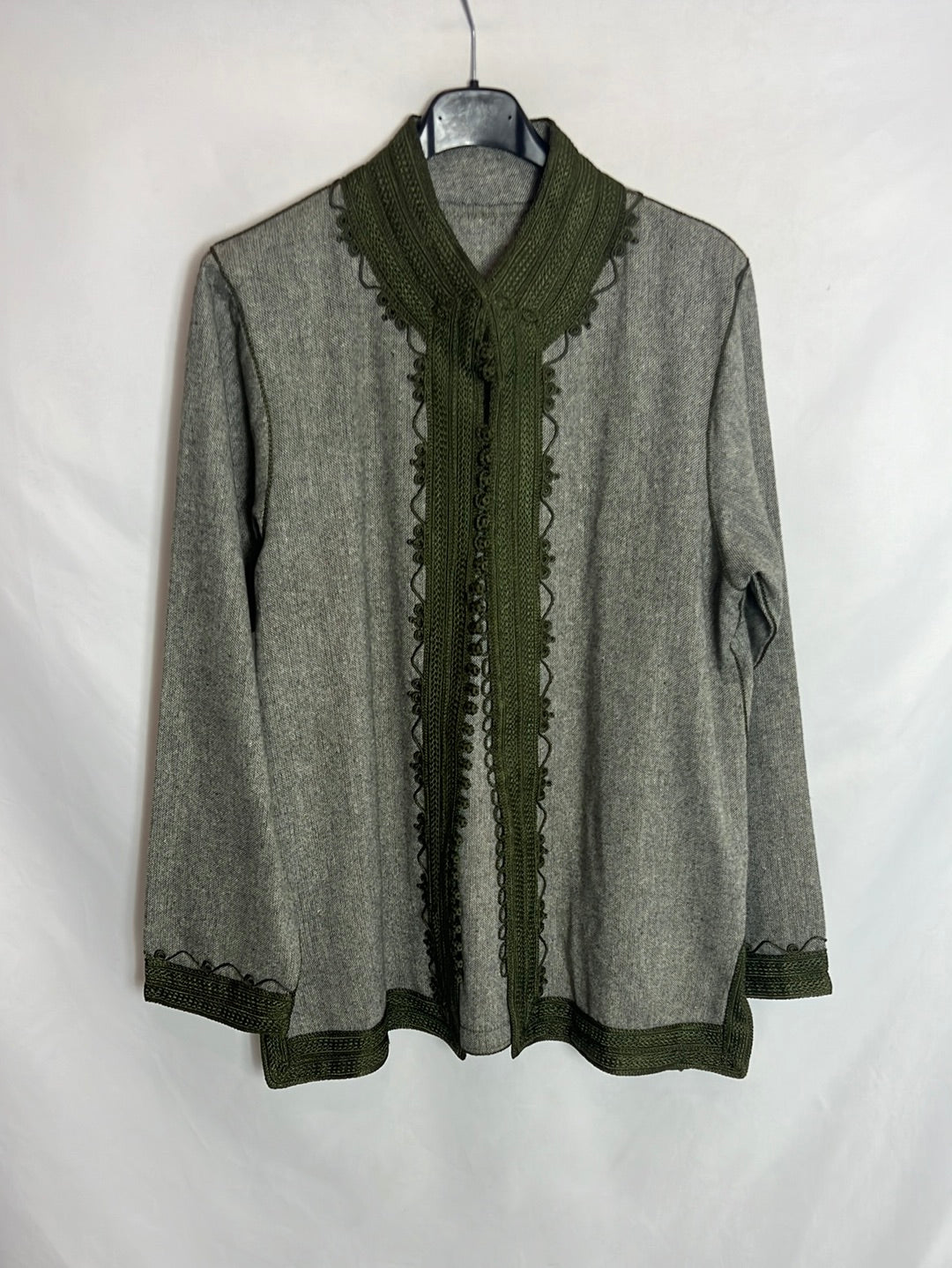 OTHER. Gray and green mottled textured jacket. TM