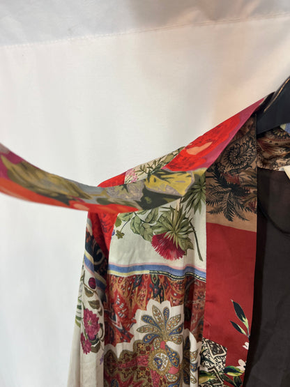 ZARA. Kimono fluido estampado T.s