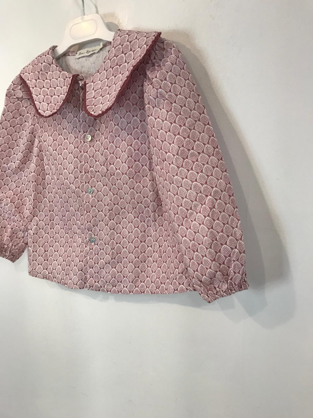 DOÑA CARMEN. Blue print dress. Size 5 years