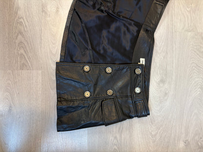 ZARA.Falda cruzada piel