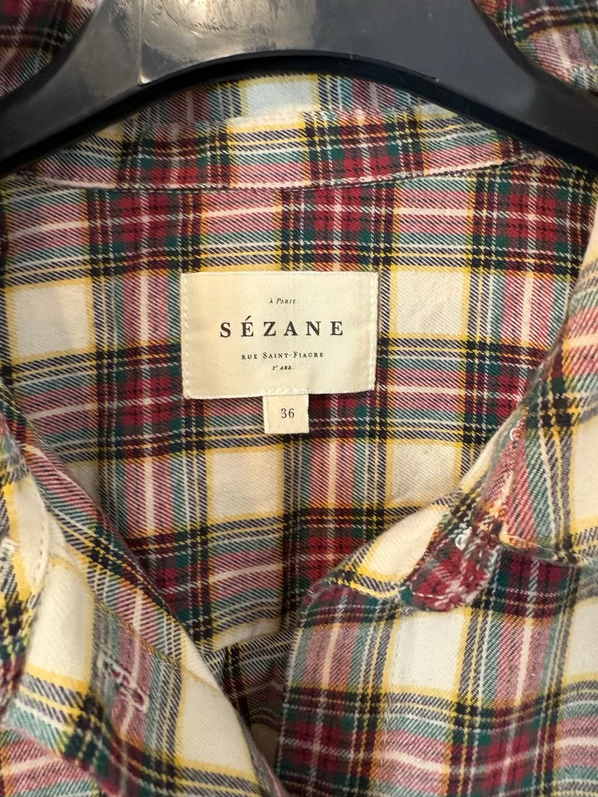 SÉZANE. Camisa algodón cuadros