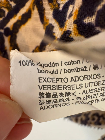 ZARA. Falda efecto pareo algodón. T L