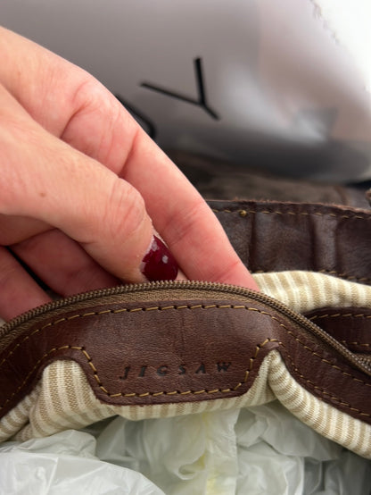 JOGSAW. Brown leather studded bag (Tara)