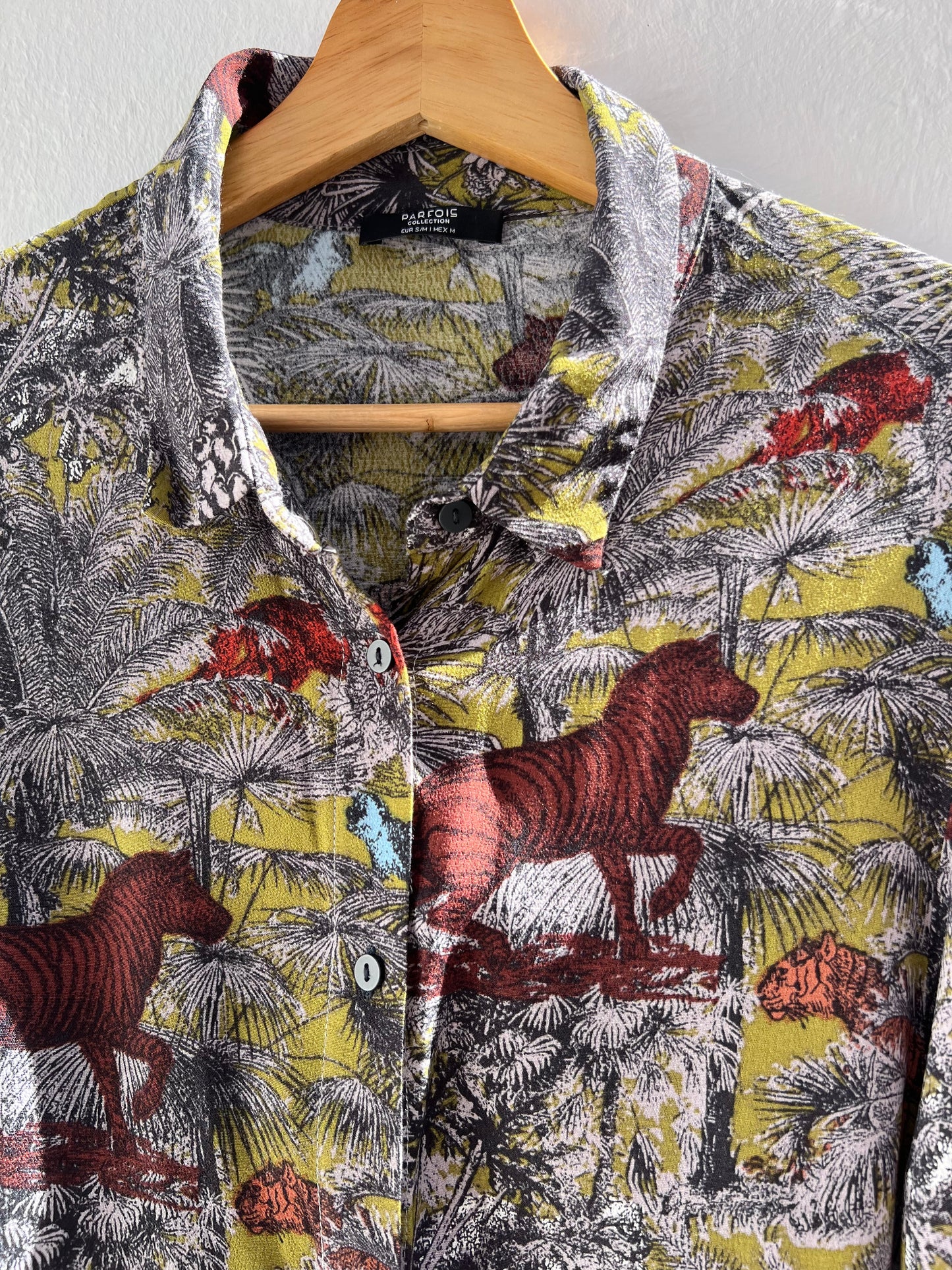 PARFOIS. TU(m) printed shirt dress