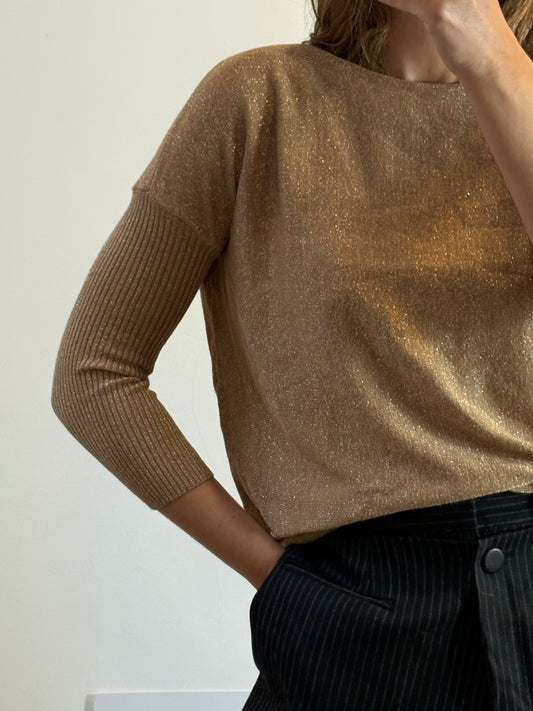 OTRAS. Jersey fino hilos dorados