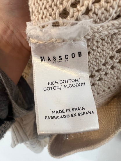 MASSCOB. Jersey beige  algodón troquelado  T.m