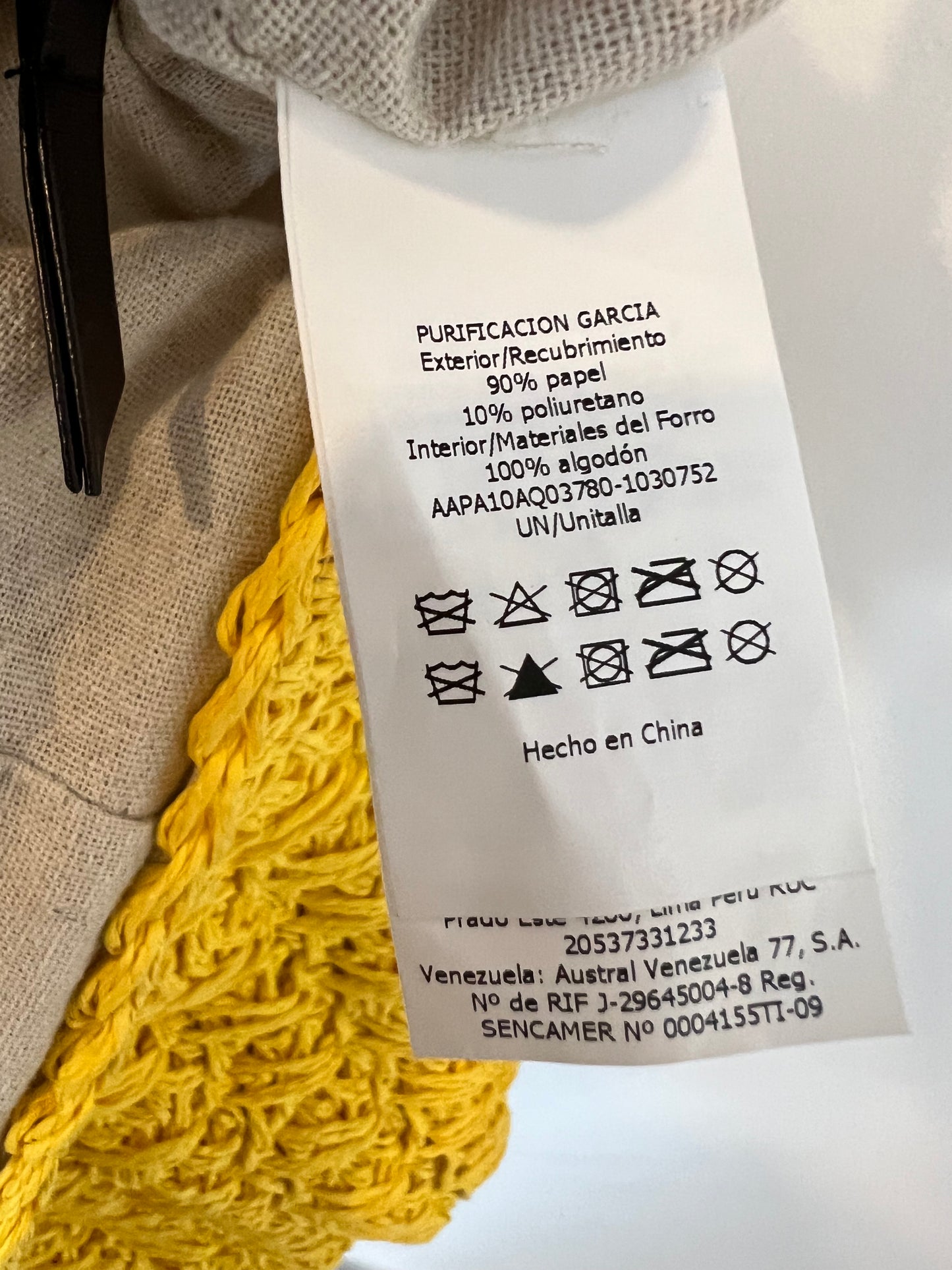 PURIFICACION GARCIA. Bolso grande doble textura