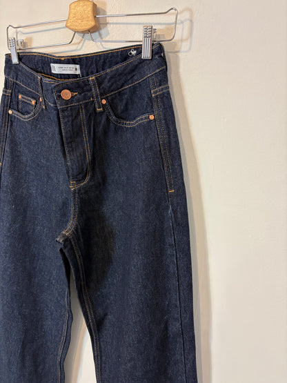 ZARA. Denim oscuro pata ancha