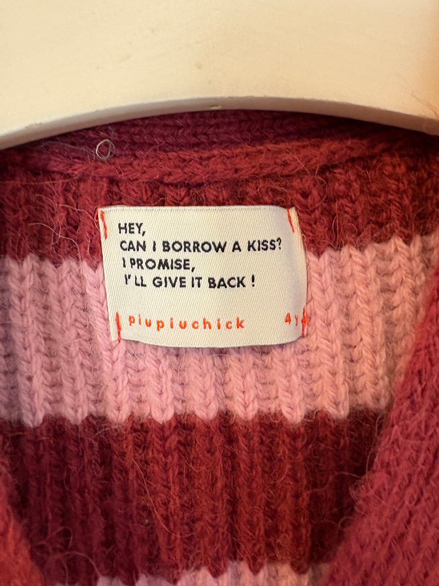 PIUPIUCHICK. Chaleco rayas con alpaca T 4 años