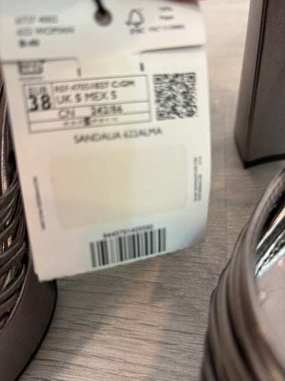 MANGO. Silver knot sandal size 38