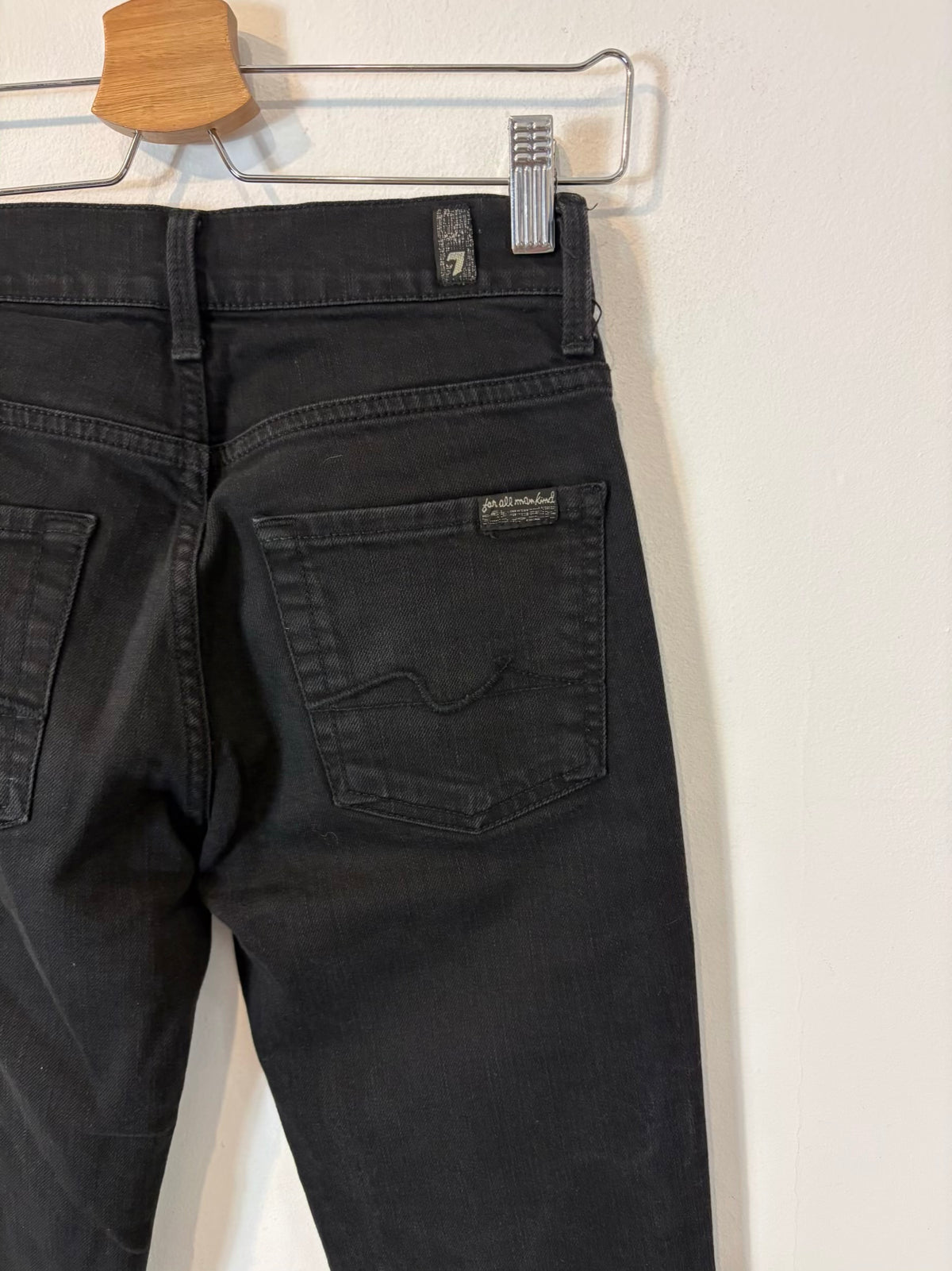 FOR ALL 7 MANKIND. Denim negro flare