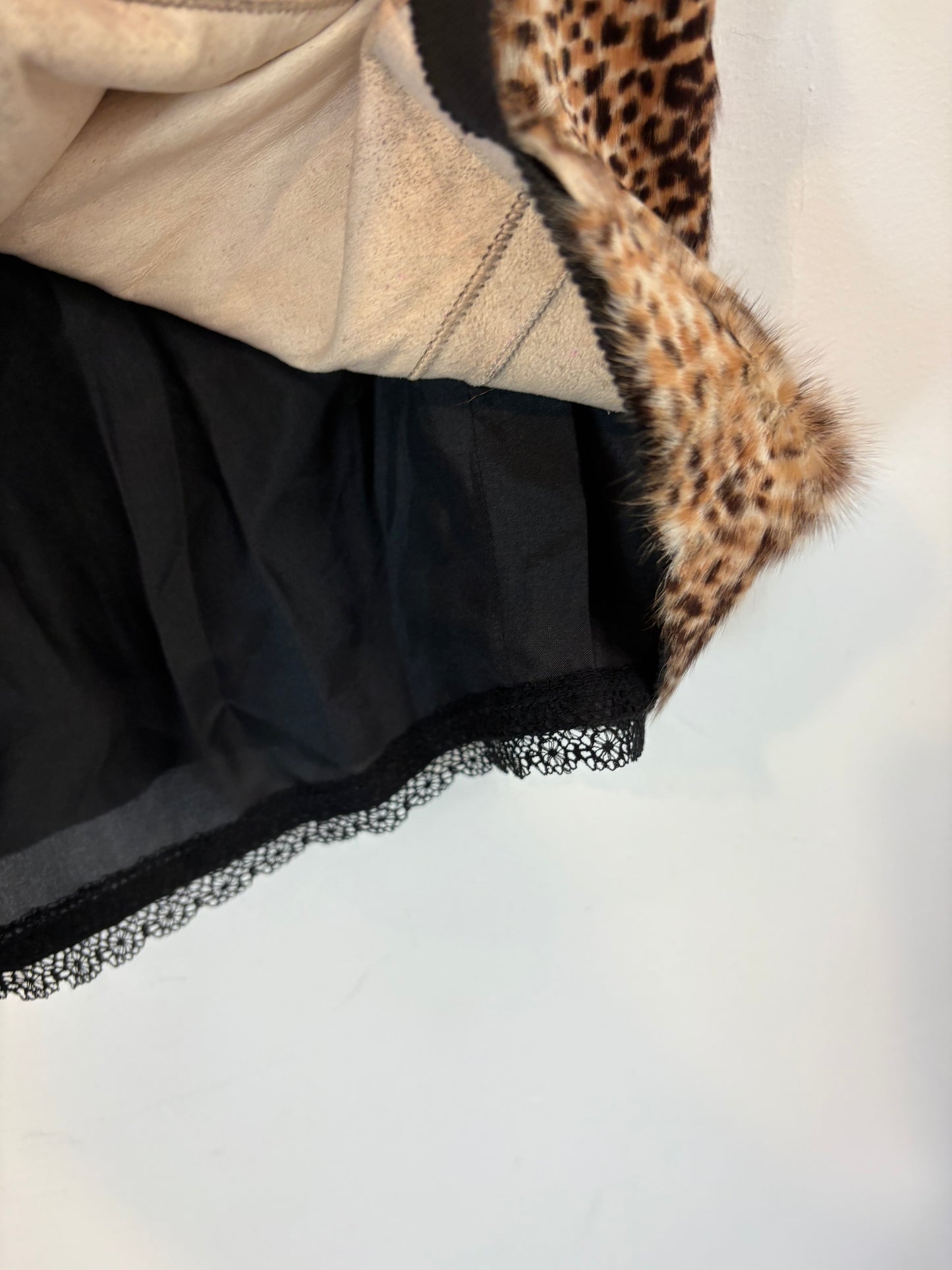 SPORTMAX. Top pelo natural y seda. T 42 (M)