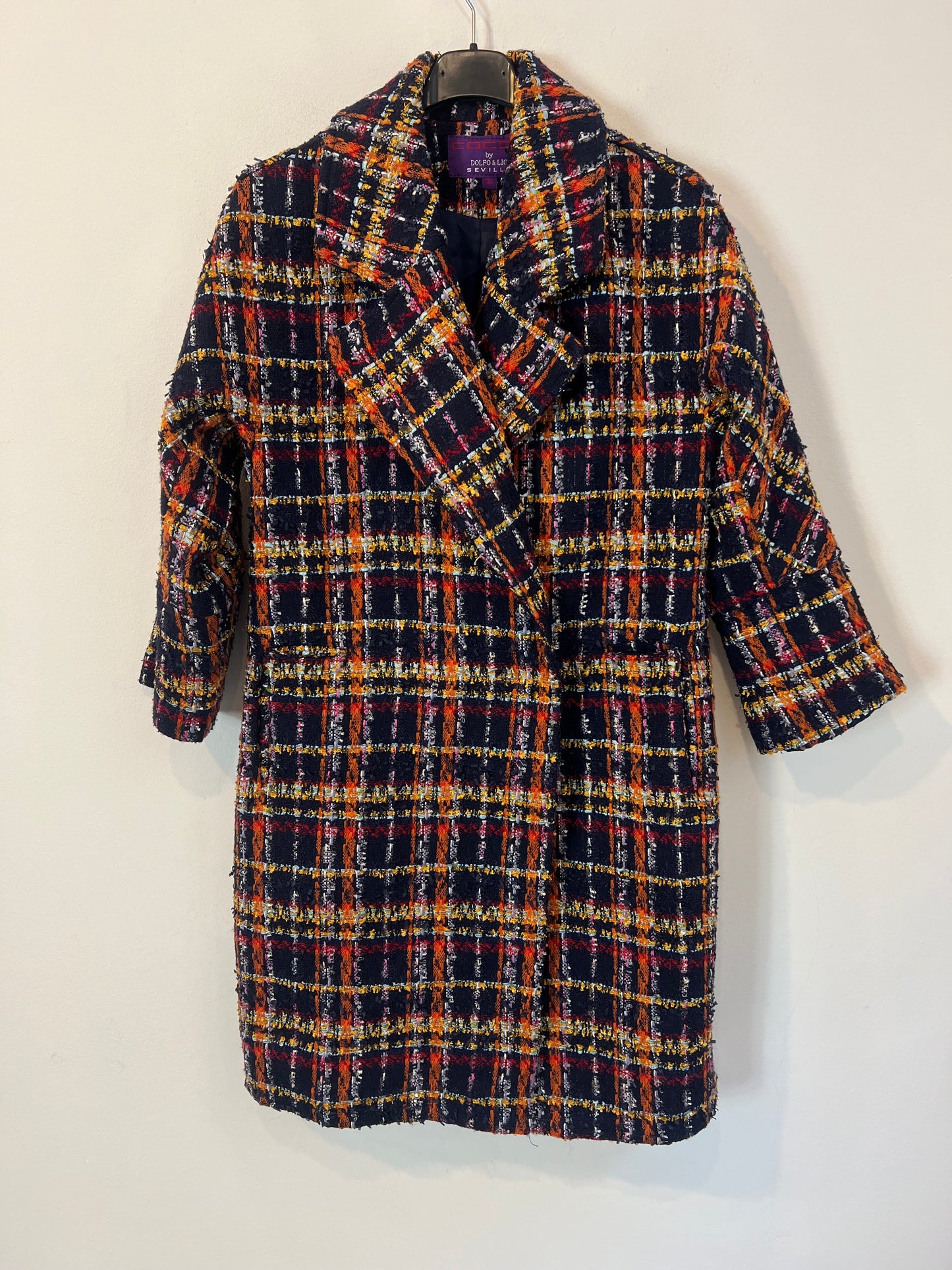 COCOA. Abrigo azul tweed