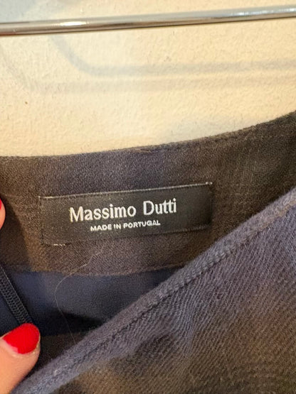 MASSIMO DUTTI. Falda midi con lana asimétrica