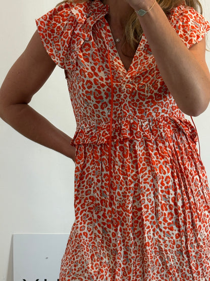 MAJE. Vestido animal print T.2 (m)