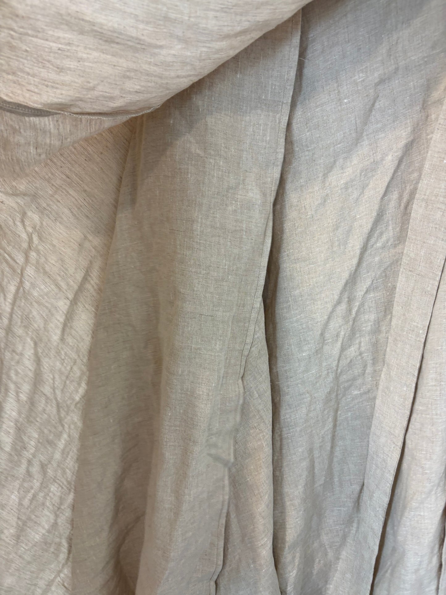 SON FINESTRA MENORCA. Falda pareo larga lino beige. TU