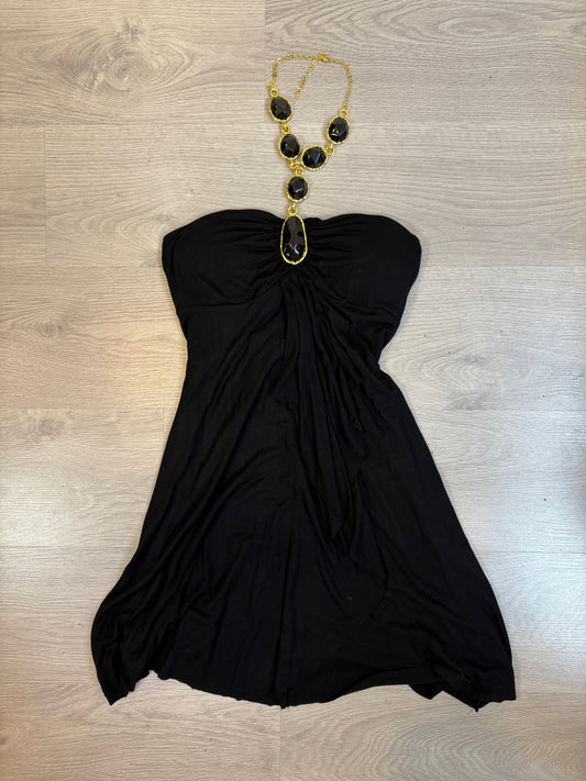 MICHELLE COUTURE. Vestido corto detalle escote