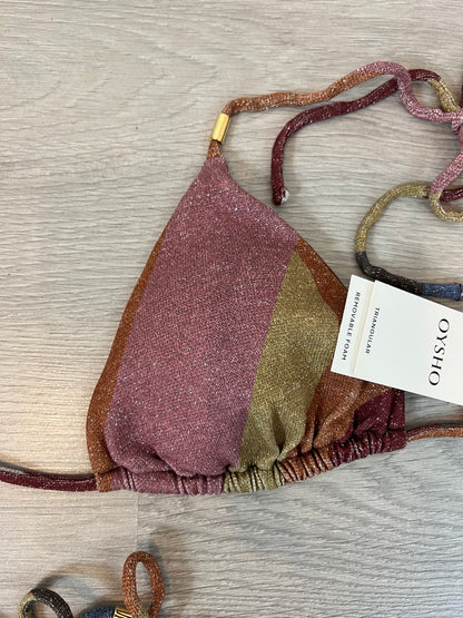 OYSHO. Bikini hilos metálicos T.l