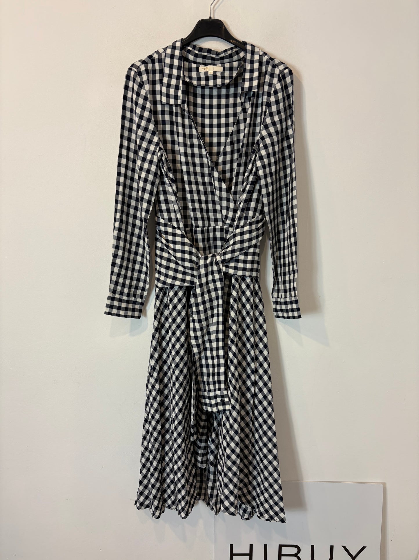 MAJE. Vestido vichy asimetrías