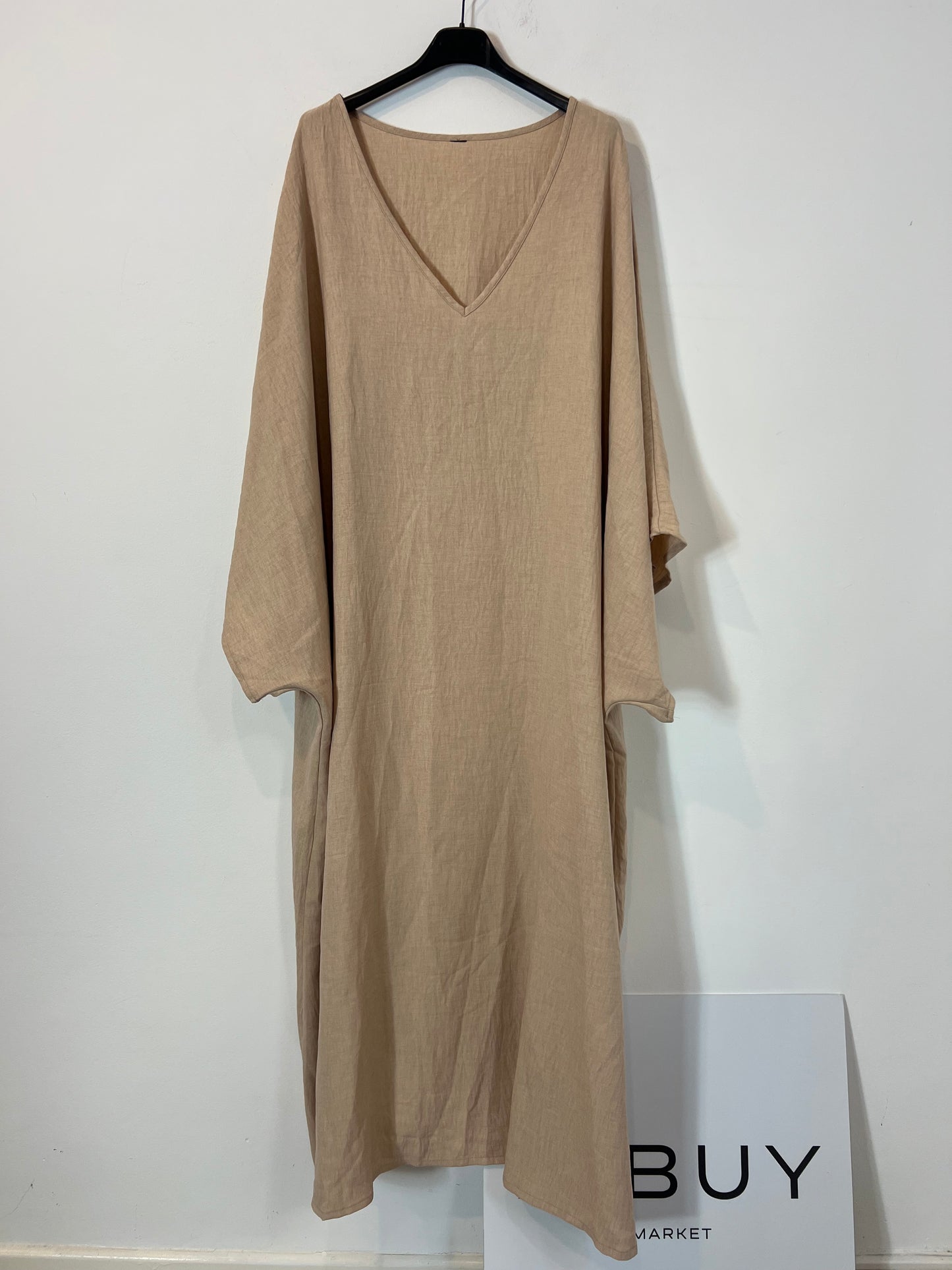 OTHERS. Beige caftan-effect dress, size 3XL