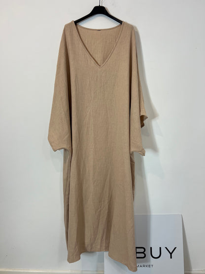 OTHERS. Beige caftan-effect dress, size 3XL
