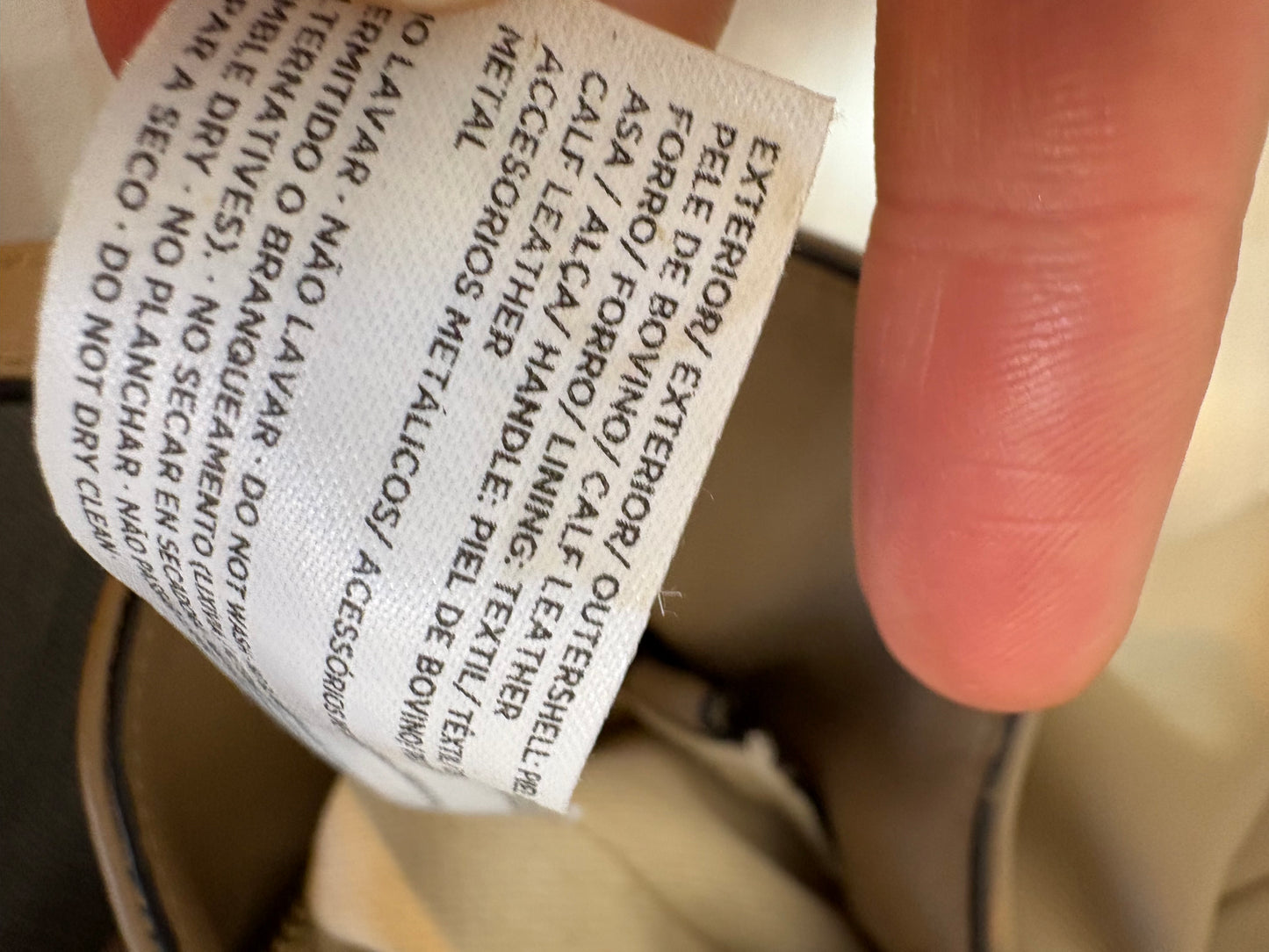 LATOUCHE. Bolso topo piel doble asa