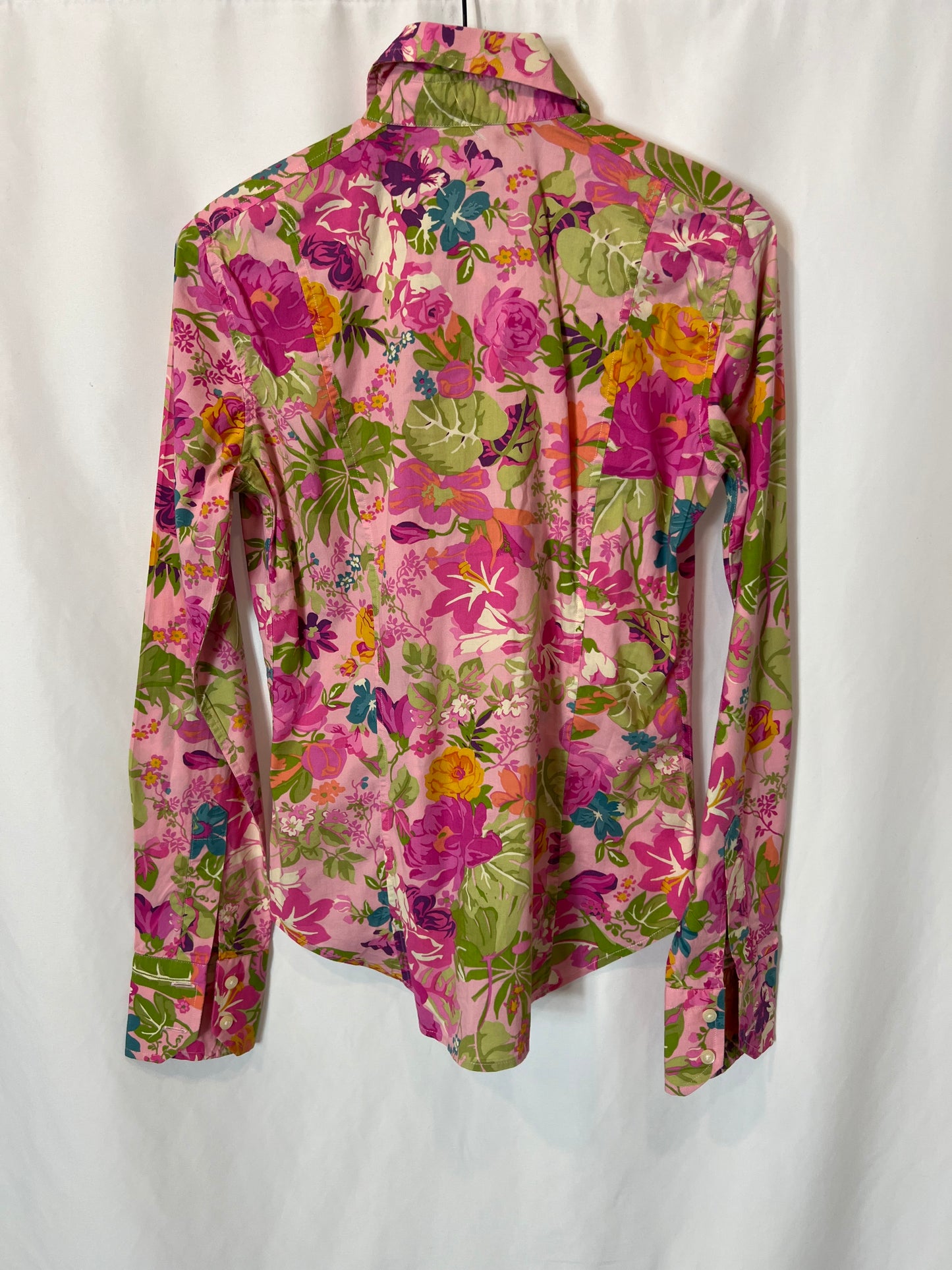 ETRO. Pink floral shirt S.40(xs)