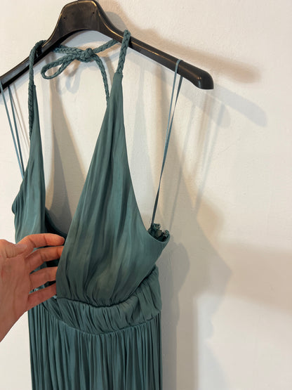 ZARA. Vestido largo fluido escote. T S