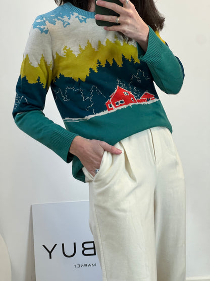 LA CASITA DE WENDY. Jersey lana dibujo casa