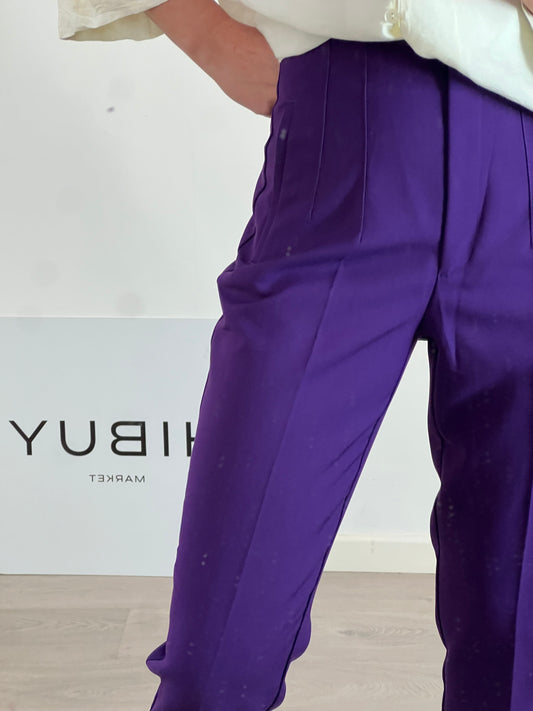 ZARA. Purple pleated trousers TM