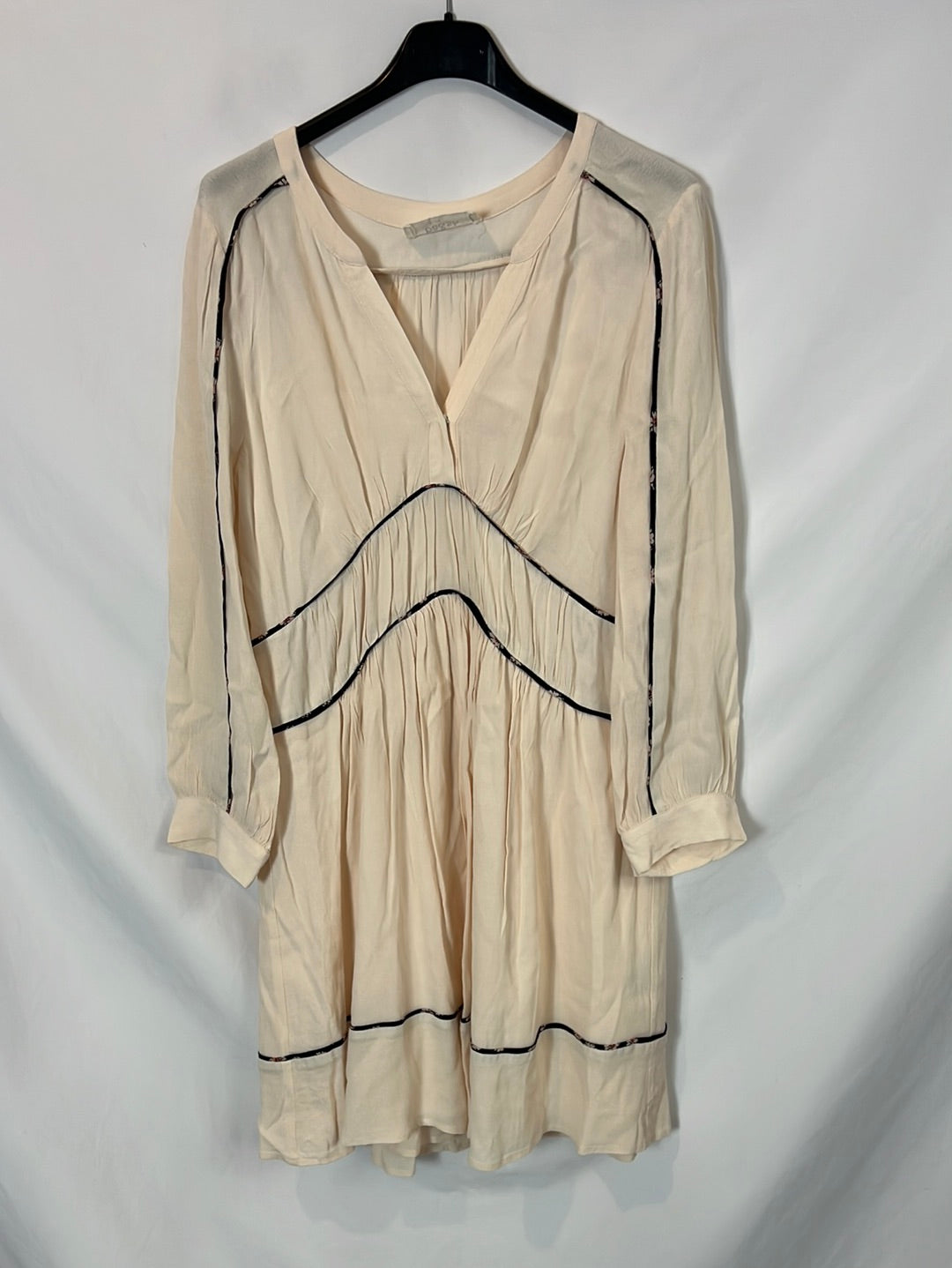 BA&SH. Vestido beige detalle T.1(S)
