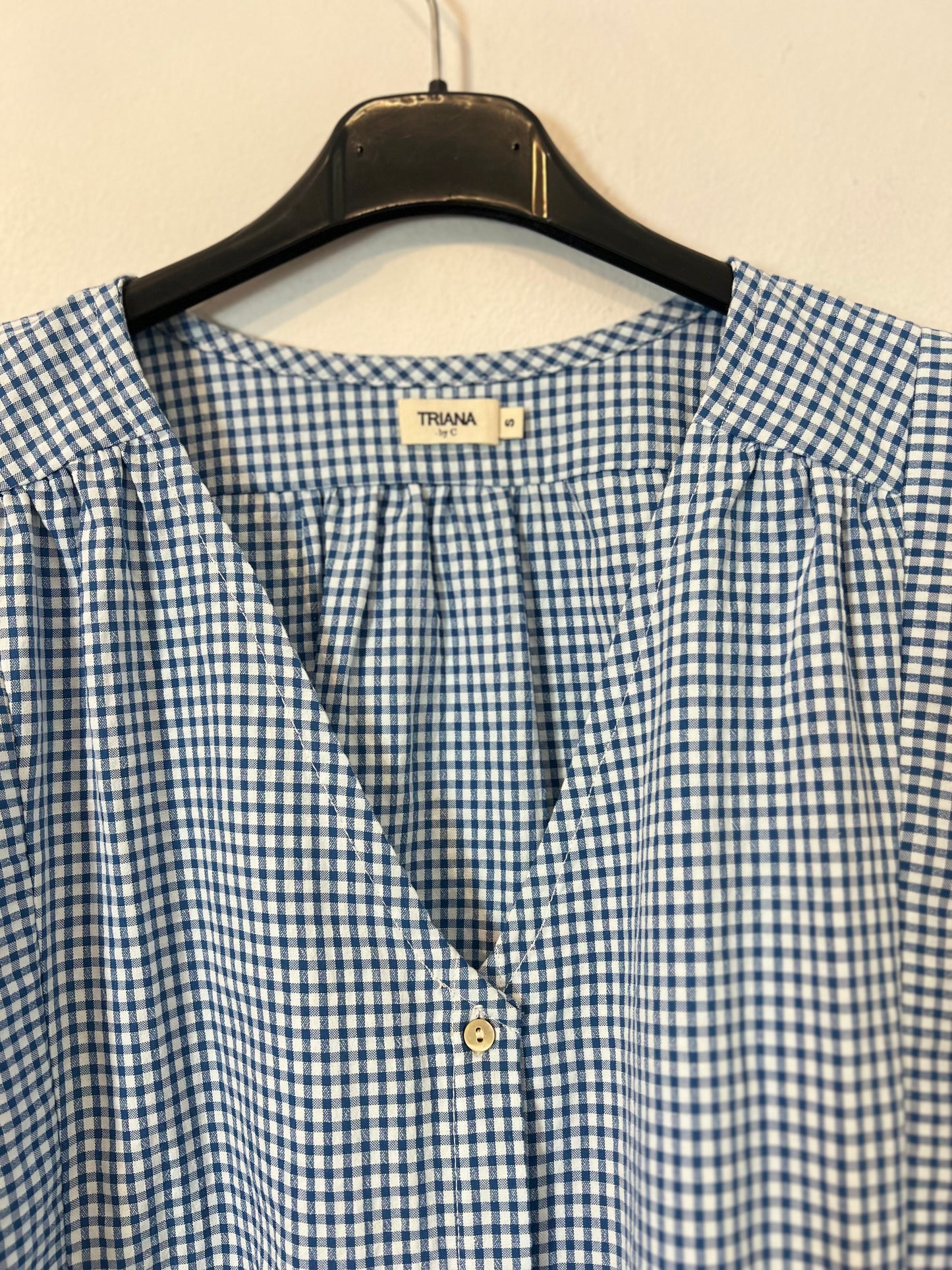 TRIANA BY C. Blusa cuadros azules T.s