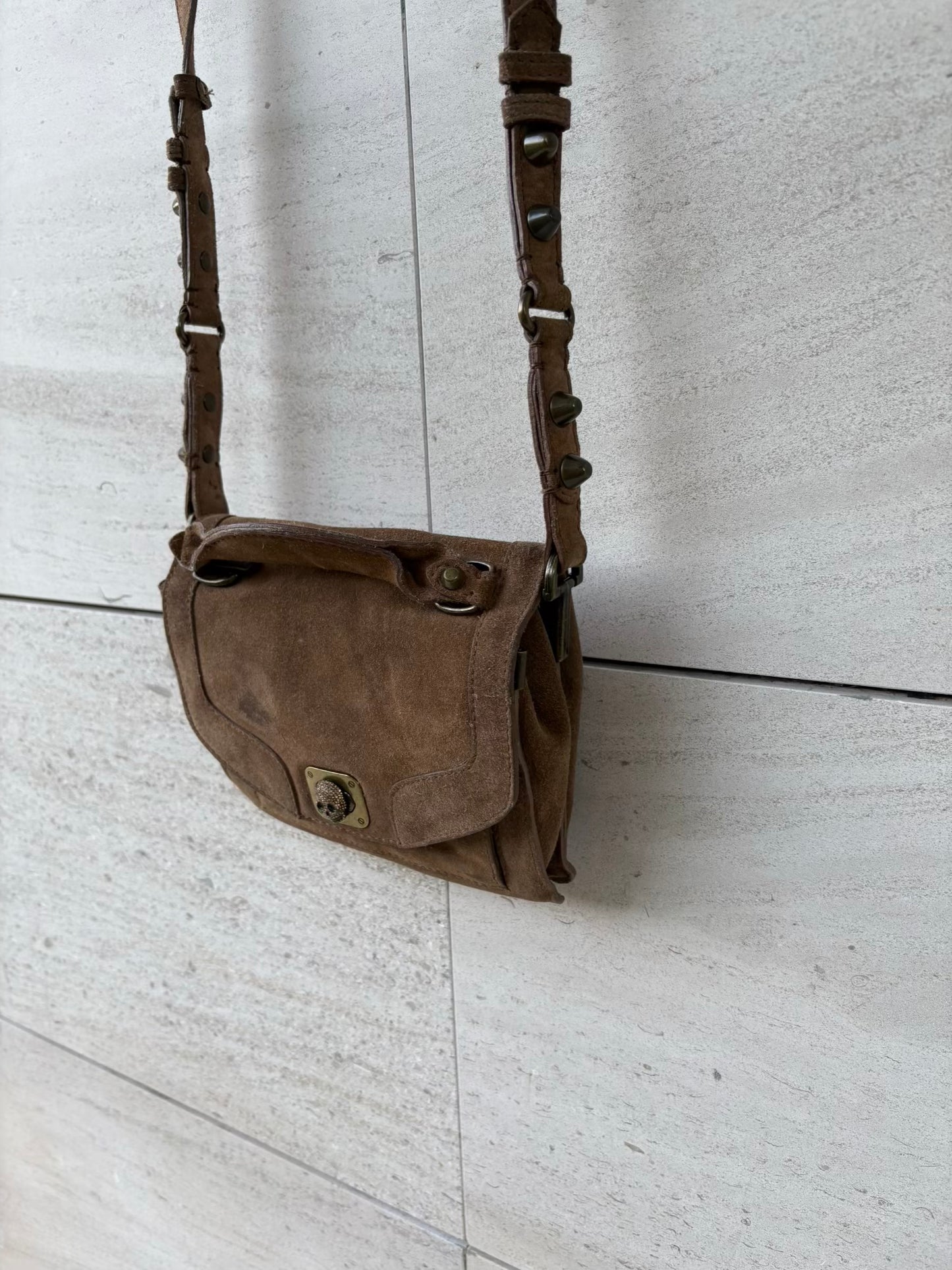 ZADIG & VOLTAIRE. Bolso piel vuelta marrón doble asa