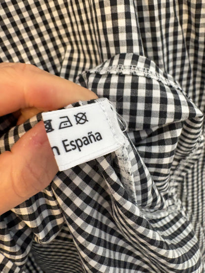 EXCUSEZ MOI. Blusa vichy detalle mangas