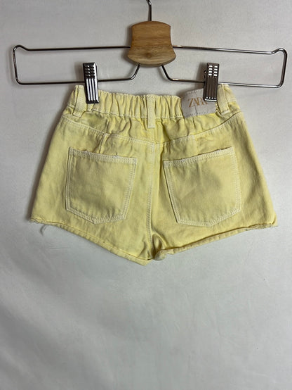 ZARA. Yellow denim shorts. Size 2-3 years